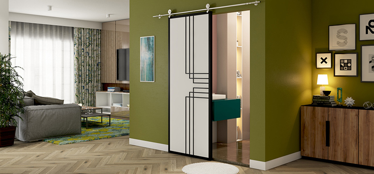 sliding bathroom door installation in Desert Palms